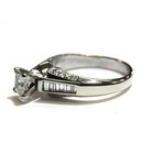 GIA certified 14k white gold 1.22ct SI2 H princess diamond engagement ring 5.5g — photo 3
