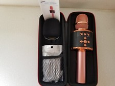 BONAOK Wireless Bluetooth Karaoke Portable Handheld Microphone Speaker