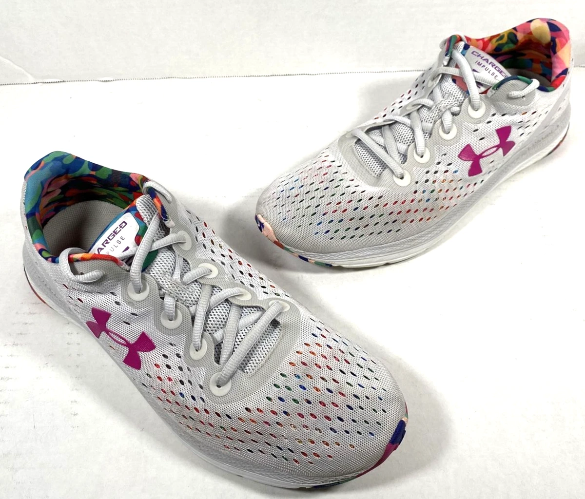 Women's ua charged impulse floral running shoes Clearance