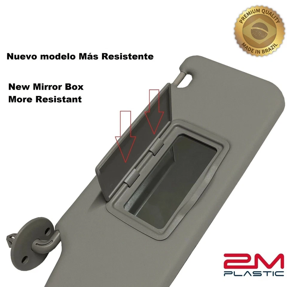 Sun Visor For Chevy SONIC 2012 - 2020 SPARK 2011 - 2022 Left Gray OE Quality - Image 2 of 4