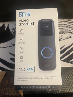 Blink Video Doorbell Camera Wired / Wireless Two Way Audio HD video & Alexa NIB