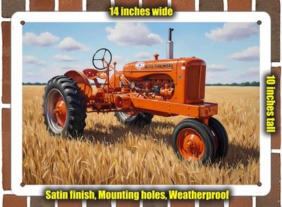 Metal Sign - 1948 Allis Chalmers WC Tractor 1 Oil Painting - 14x10
