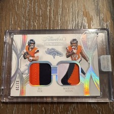 2025 Panini Flawless Dual Diamonds Bo Nix & Marvin Mims /20 Encased