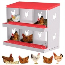 Chicken Nesting Box Galvanized Steel Metal Chicken Laying Box Egg Collection