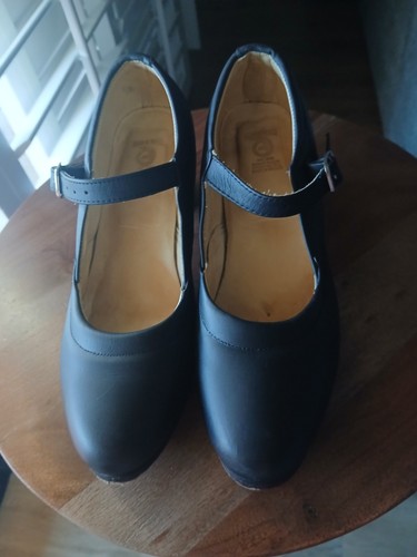 Sabor de Mexico Women's Black Folklórico, Flamenco Dance Shoes Size 8 