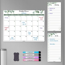 ALEZEL Magnetic Dry Erase Calendar for Fridge, Refrigerator Calendar...