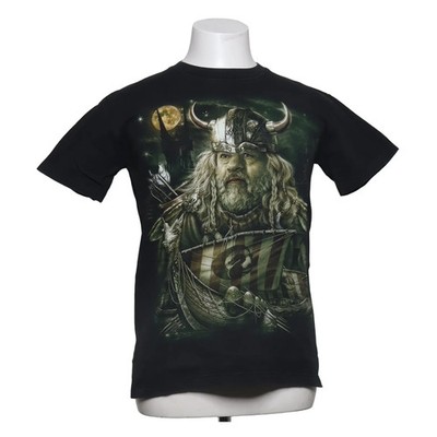 Liquid Blue, T-shirt, Größe: M, Schwarz/Mehrfarbig, Baumwolle, Print #5JL