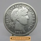 1911 Barber Silver Dime, 90% Silver - #C58944NQ