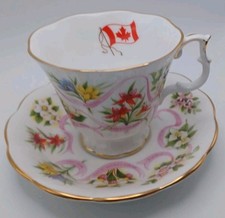 Mint! ROYAL ALBERT Canada “Our Emblem Dear” Bone China Cup & Saucer