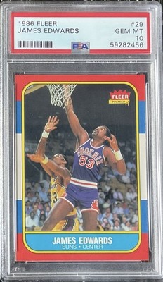 1986-87 Fleer Basketball #29 James Edwards PSA 10 GEM MINT