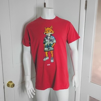 AKOO Men's Red Fox Graphic T-Shirt Large
