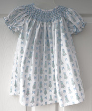 NWT Classic Whimsy Blue Holiday Bishop Dress Girl's Size 9 Months