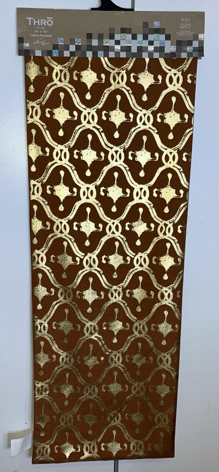 Thro Live Cozy table runner Copper Gold 13” x 72" Marlo Lorenz - Unused - Image 3 of 4