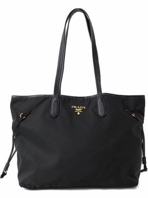 Prada Tessuto Vela Tote Shoulder Bag Black