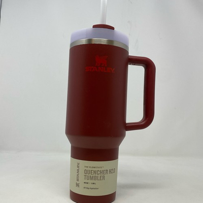 #ad Stanley Quencher H2.0 40oz Tumbler Cranberry w Straw $17.97