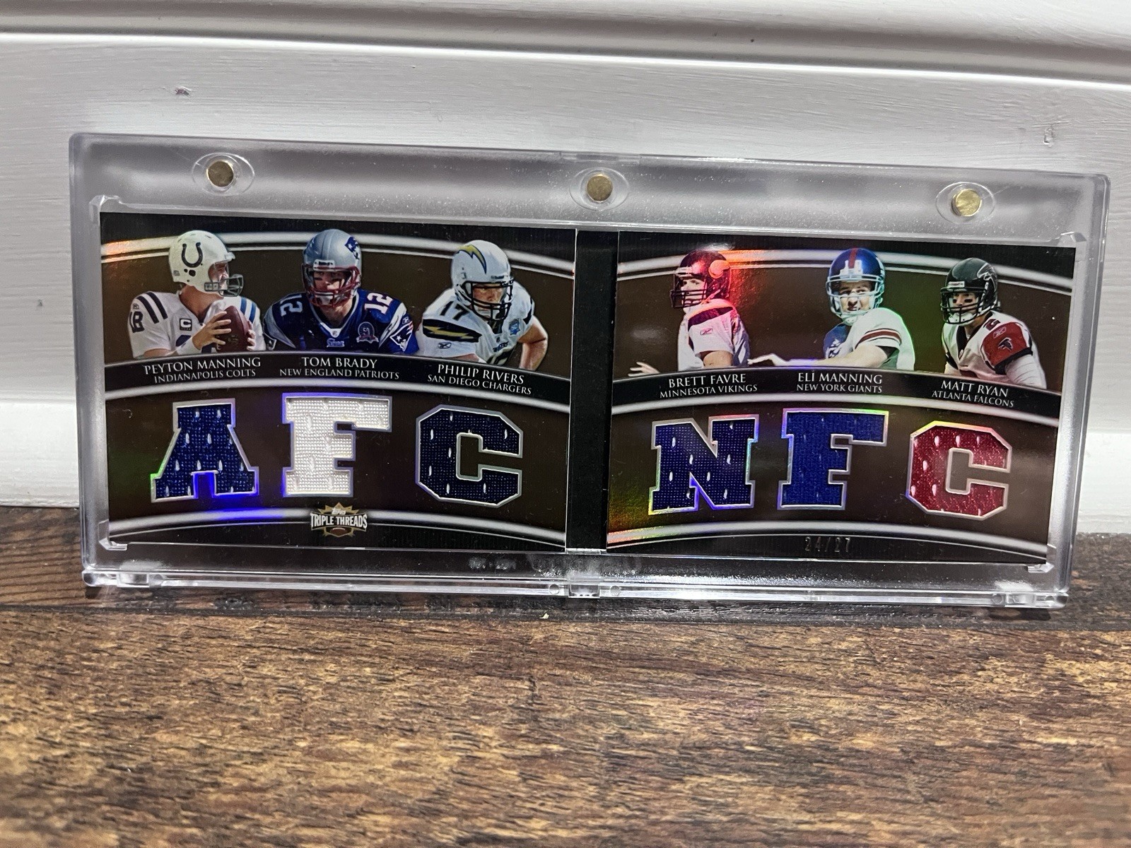 2010 Topps Triple Threads Booklet Relic Manning Brady Rivers Farve Manning Ryan