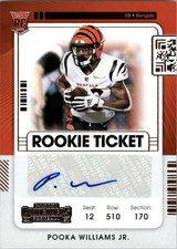 2021 Panini Contenders #287 Pooka Williams Jr. RC Auto - FB