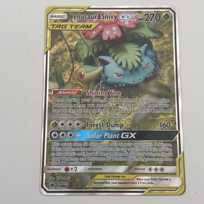 Pokémon Sun and Moon Promo Venusaur Snivy GX SM229 Holo Card Near Mint Condition