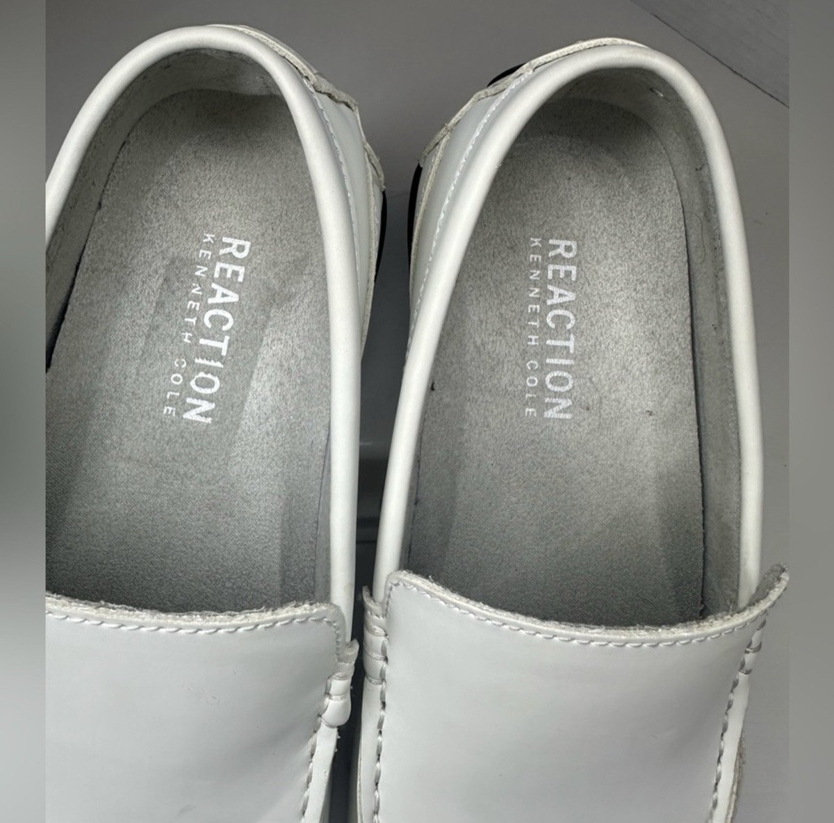 Kenneth Cole Reaction Loafers Mens 9 White Driver Casual Shoes Kenneth Cole Reaction Mens White Perforated Driving Loafer  main image 4