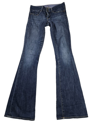 GAP 1969 Perfect Boot Cut Blue Jeans Womens Size 26 / 2 Long Distressed Cowgirl