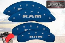 2022-2025 "Ram" 1500 Front + Rear Blue MGP Brake Disc Caliper Covers 4 piece set