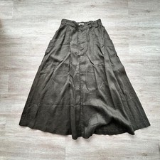 Issey Miyake Plantation Flare Skirt Hemp Green New Fashion Apparel