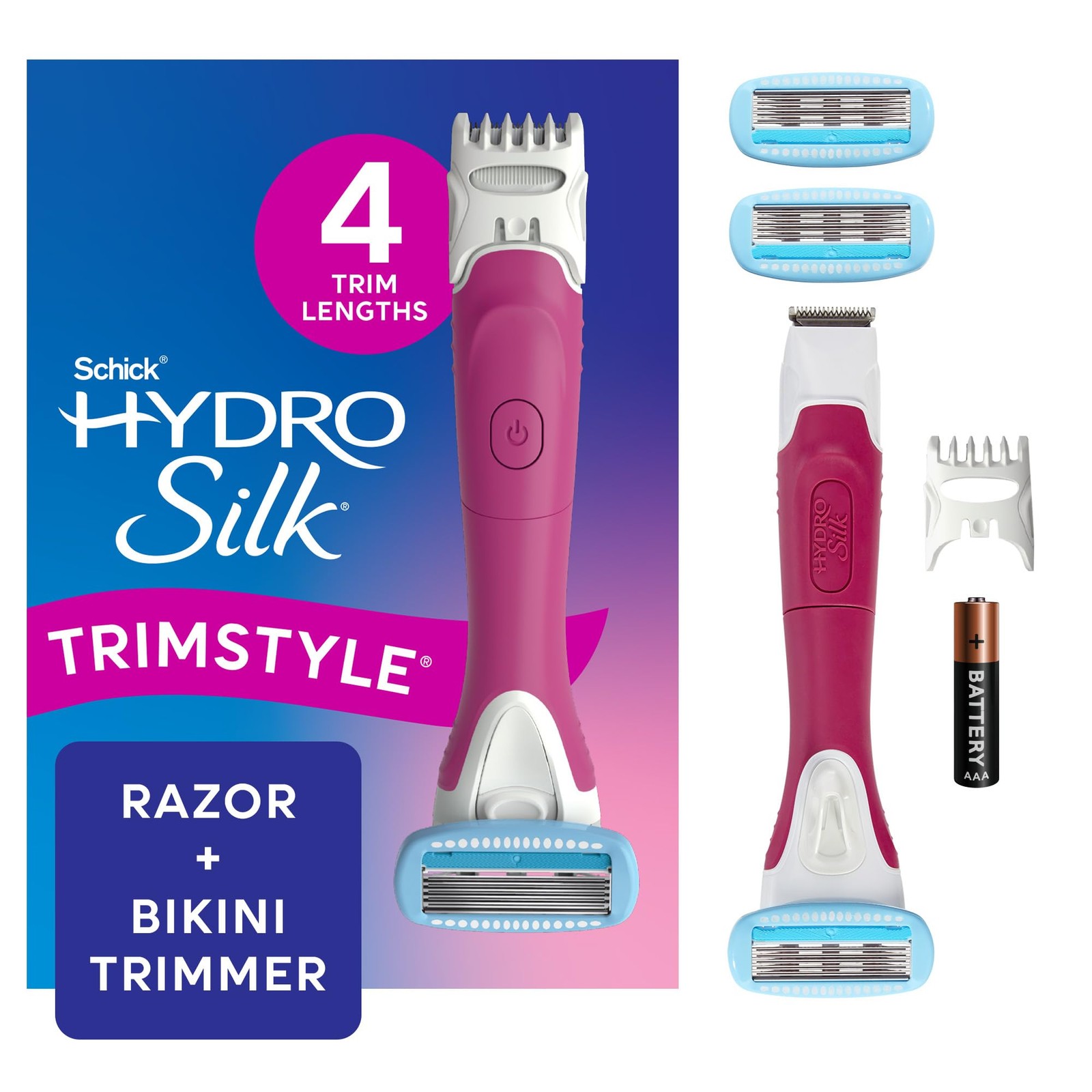 Schick Hydro Silk TrimStyle Razor with Bikini Trimmer for Wo