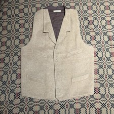 Vintage River Junction Trade Co. Tan Fuzzy Wool Old Western Vest Size Large