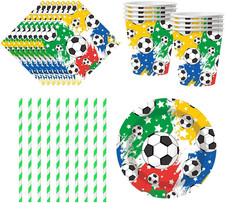 80-Teiliges Fußball-Party-Set Mit 20 Tellern...