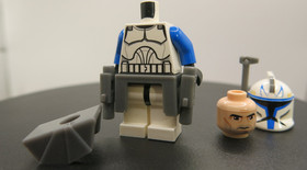 LEGO STAR WARS - Captain Rex - SW0314 - Phase 1 - Set 7869 - Excellent!