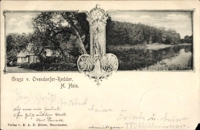 Ak Groß Buchwald in Holstein, Gruss vom Ovendorfer-Redder v. H. Hein - 11202116