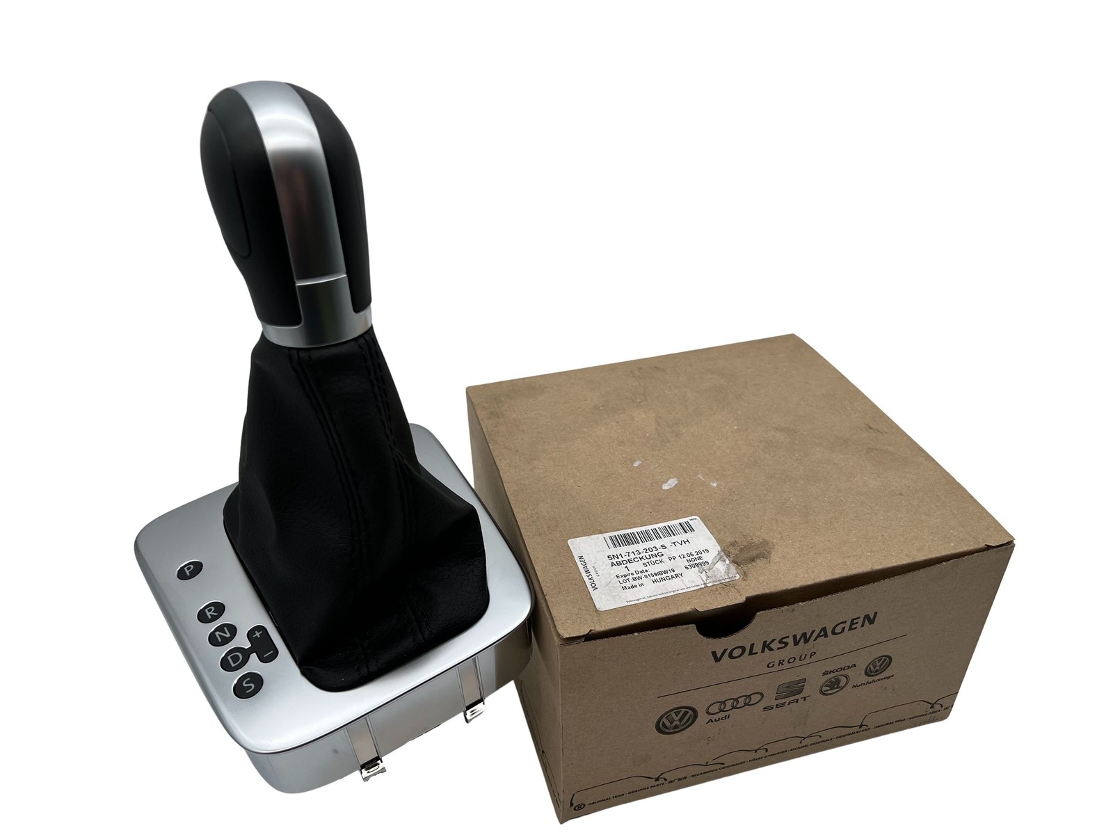 Volkswagen DSG Automatic Gear Shift Lever Cover Tiguan 1 5N Leather Black Sharan