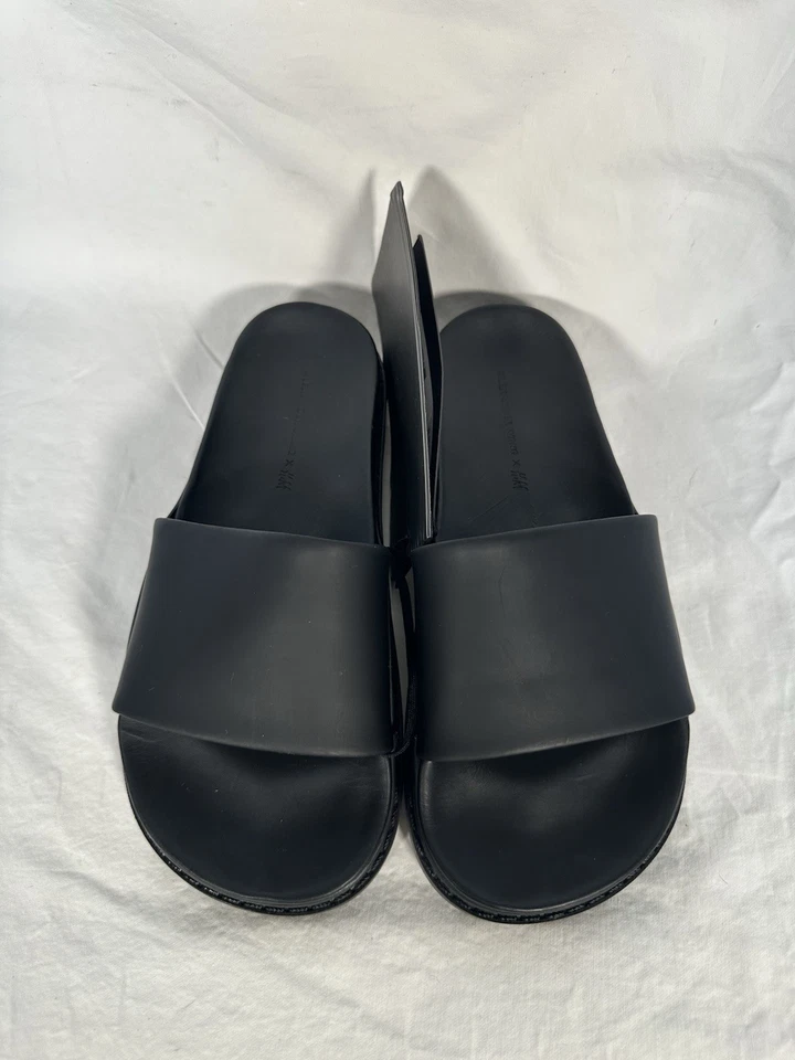NEW ALEXANDER WANG x H&M UniSex Black Leather Slides Sandals US 7 EUR 38 Men’s 5 - Image 2 of 4