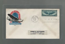 1939 US Scott c24 Gundel FDC Pan Am Trans Atlantic Clipper Flying Boat