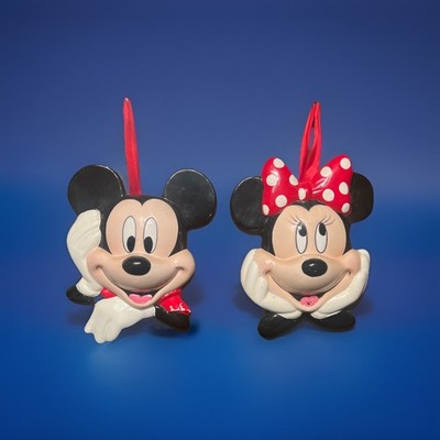 RARE Vintage Disney Mickey & Minnie Mouse Enesco Ceramic Wall Plaques SEE PHOTOS