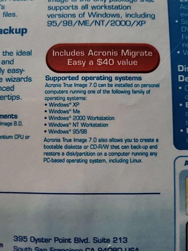 Acronis True Image 8.0 Data Backup 1 CD + Startup Guide - Image 4 of 4