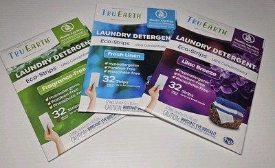 Tru Earth Compact Dry Laundry Detergent Sheet -Up  Assorted Scents 64 Small Load