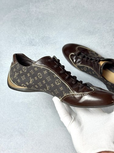 Vintage Louis Vuitton Sneaker Leder Braun Monogramm Retro Y2K Damen Größe 38,5 - Bild 9 von 21
