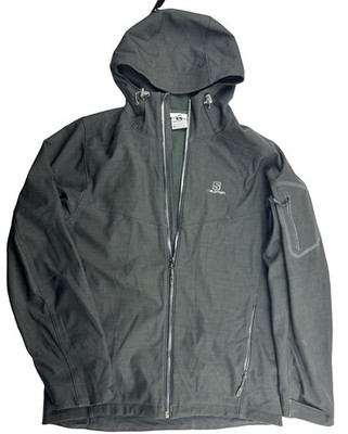 Salomon Men's Gray Clima Pro Ski Adventure Jacket Fleece Lined Full Zip Size M