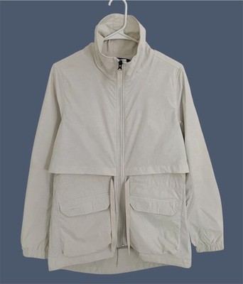 THE NORTH FACE Windbreaker Sightseer Jacket Women M Light Beige Zip Gorpcore