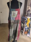 Grateful Dead Large Cotton boho-style patchwork overall Shorts adjustable straps — photo 1