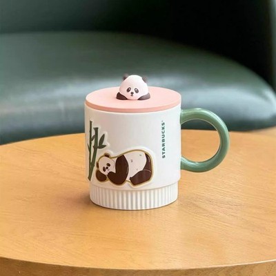 Starbucks China Exclusive 13oz Panda Bamboo Ceramic Mug with Cute Lid -  GIFT | eBay