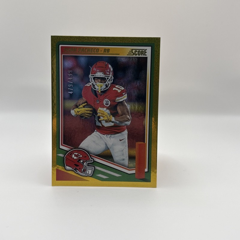 2025 Panini Score Isiah Pacheco #278 Dots Gold 479  /499