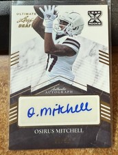 2021 Leaf Ultimate Black Gold Autographs Gold #OM1 Osirus Mitchell Auto Card /50