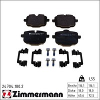 Zimmermann 24704.180.2 Bremsbelagsatz FüR BMW 5 6 7 8 X3 X4 X5 X7 G30 F90 G31