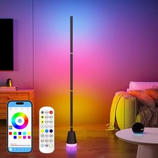 Smart LED Floor Lamp, RGB Corner Lamp with Luminous Base, App  Remote Control