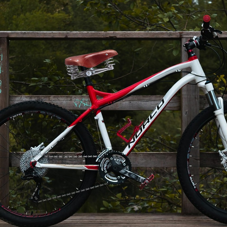 Retro Vintage Leather Sprung Bicycle Saddle / seat Classic Vintage