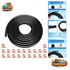 High-Temperature 10ft 1/4" ID Fuel Line Hose with 20 Clamps - Gas  Diesel Use