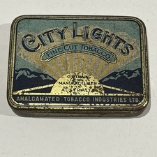 Vintage Australian Tobacco Tin City Lights 2oz Melbourne Fine Cut Tobacco