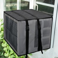 Mesh Window AC Cover for Outdoor Summer Window Air Conditioner Unit Black